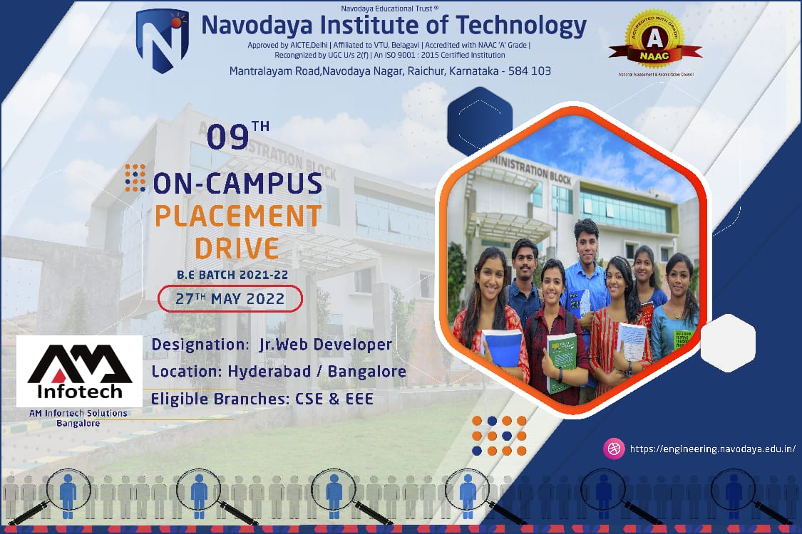 9th Campus placement on 27 may 2022