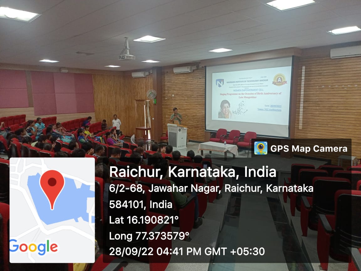 Women Empowerment Cell organized a singing program on 28/09/2022