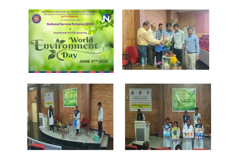 World Environment Day 2025 Celebration at Navodaya Institute of Technology, Raichur – Tree Plantation, Student Activities & More